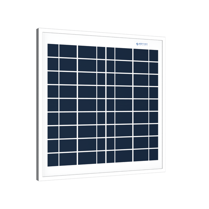 ACOPOWER 15W Polycrystalline Solar Panel For 12 Volt Battery Charging