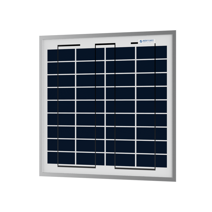 ACOPOWER 15W Polycrystalline Solar Panel For 12 Volt Battery Charging