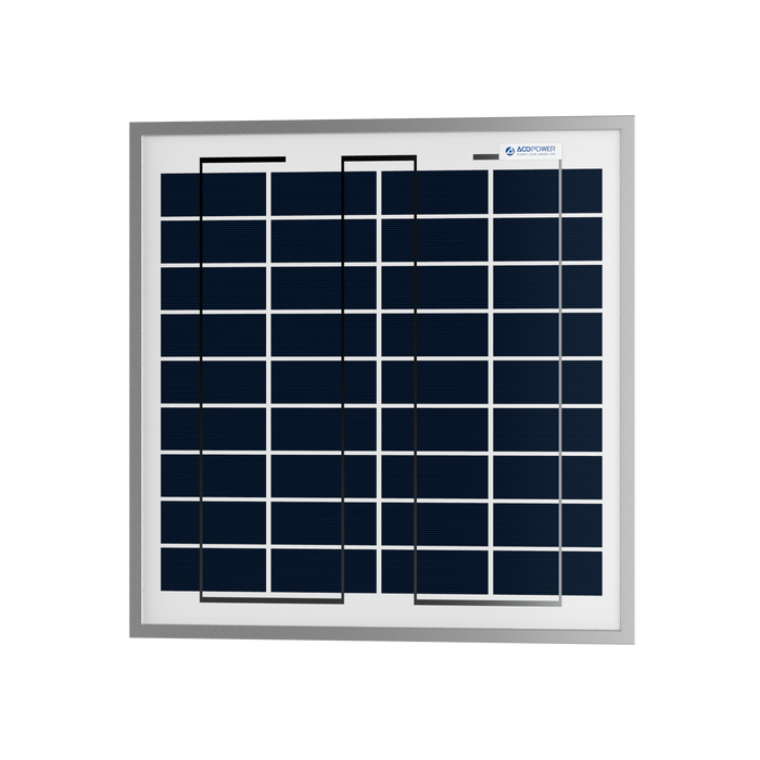 ACOPOWER 15W Polycrystalline Solar Panel For 12 Volt Battery Charging