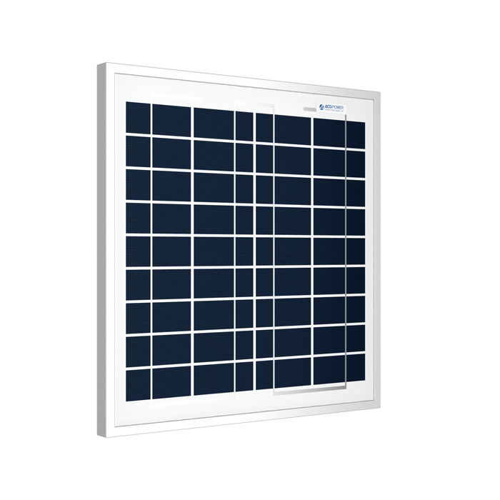 ACOPOWER 15W Polycrystalline Solar Panel For 12 Volt Battery Charging