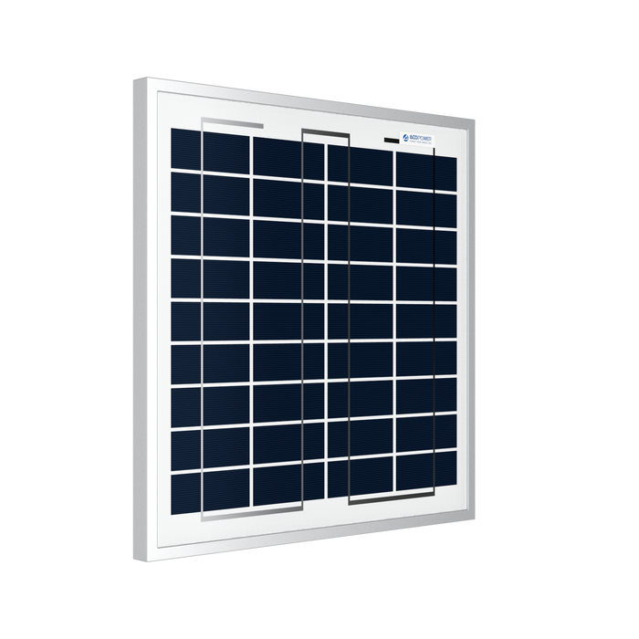 ACOPOWER 15W Polycrystalline Solar Panel For 12 Volt Battery Charging