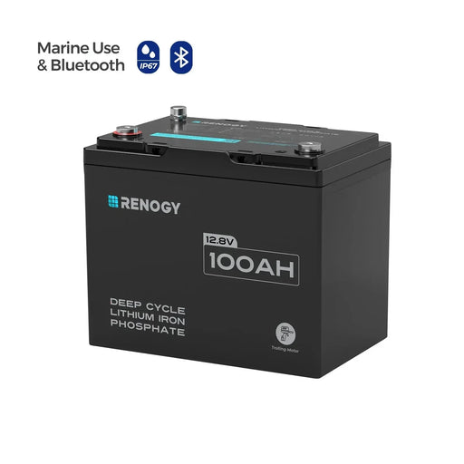 Renogy 12V 100Ah Trolling Motor Lithium Iron Phosphate Battery with Bluetooth - Off Grid Stores