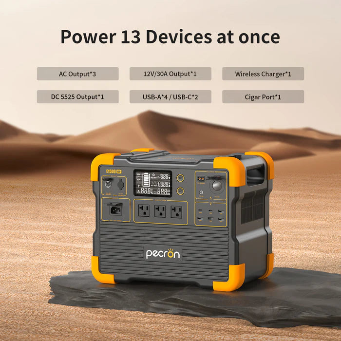 Pecron E1500LFP 2200W 1536Wh Expandable Portable Power Station
