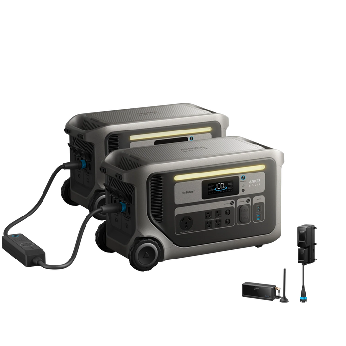 2 x Anker SOLIX F3000 Portable Power Stations Kit