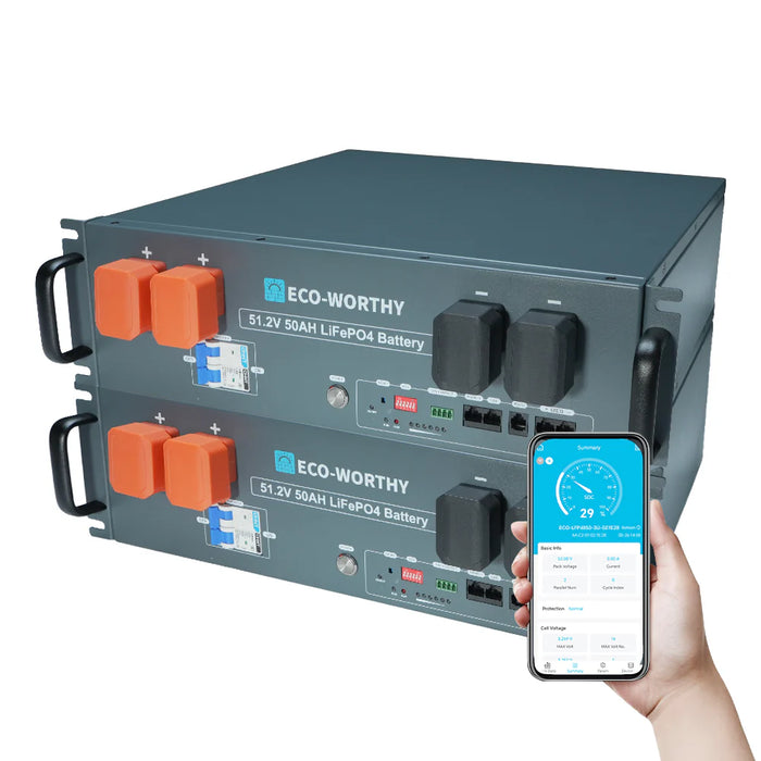 ECO-WORTHY 48V (51.2V) 50Ah Server Rack Battery