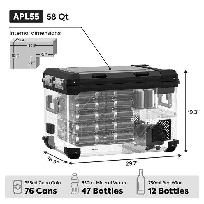 ICECO APL55 55L Dual Zone 12 Volt Fridge Refrigerator