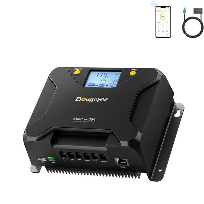 BougeRV Sunflow 12V/24V 30A MPPT Solar Charge Controller