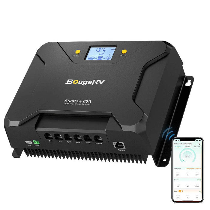 BougeRV 12V/24V Sunflow 60A MPPT Solar Charge Controller
