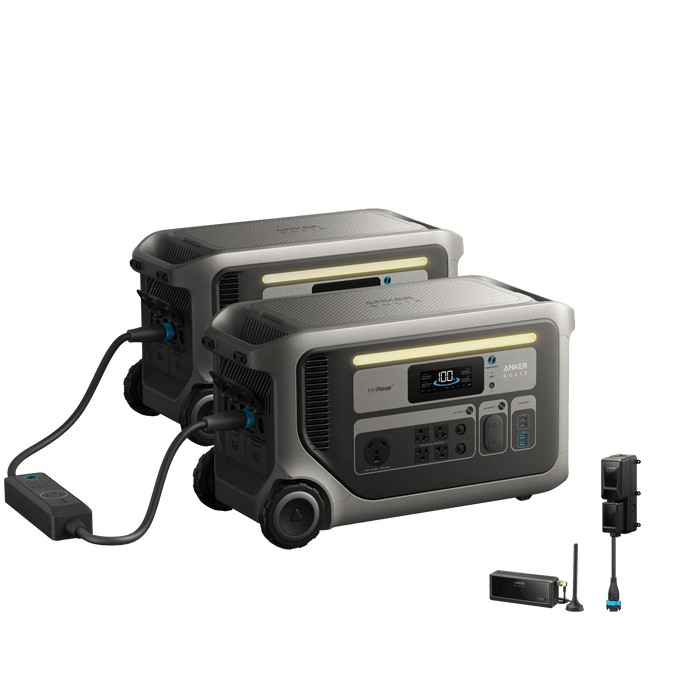 2 x Anker SOLIX F3000 Portable Power Stations Kit - Off Grid Stores