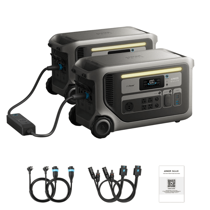 2 x Anker SOLIX F3000 Portable Power Stations Kit - Off Grid Stores
