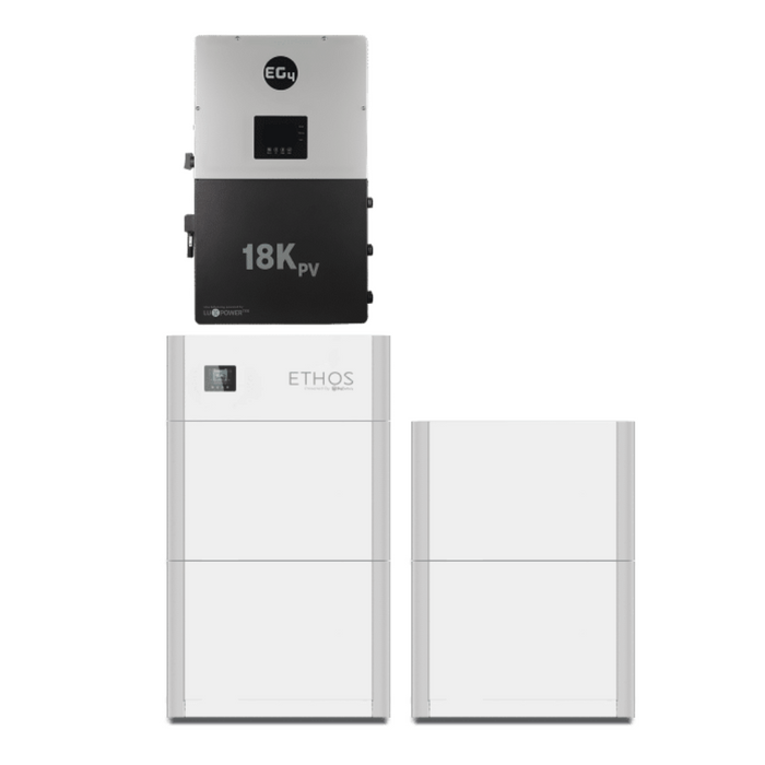 BigBattery ETHOS 48V LiFePO4 Batteries (10.2kWh-46kWh) + EG4 18kPV 12,000W 48V Split Phase Hybrid Inverter