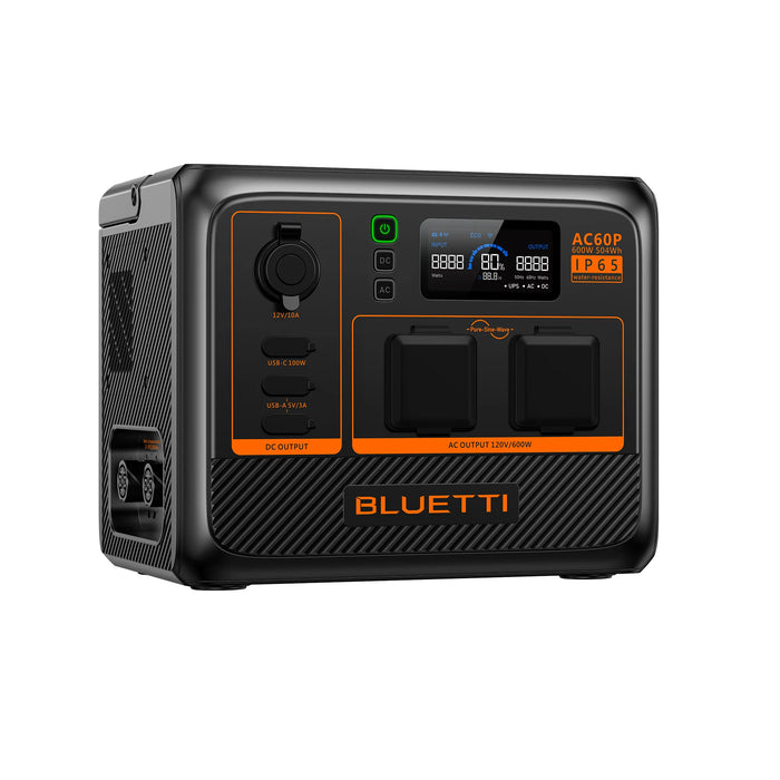 BLUETTI AC60P 504Wh 600W Portable Power Station