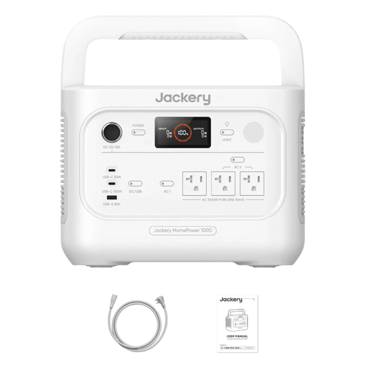 Jackery HomePower 1000 v2 Portable Power Station (White) - Off Grid Stores