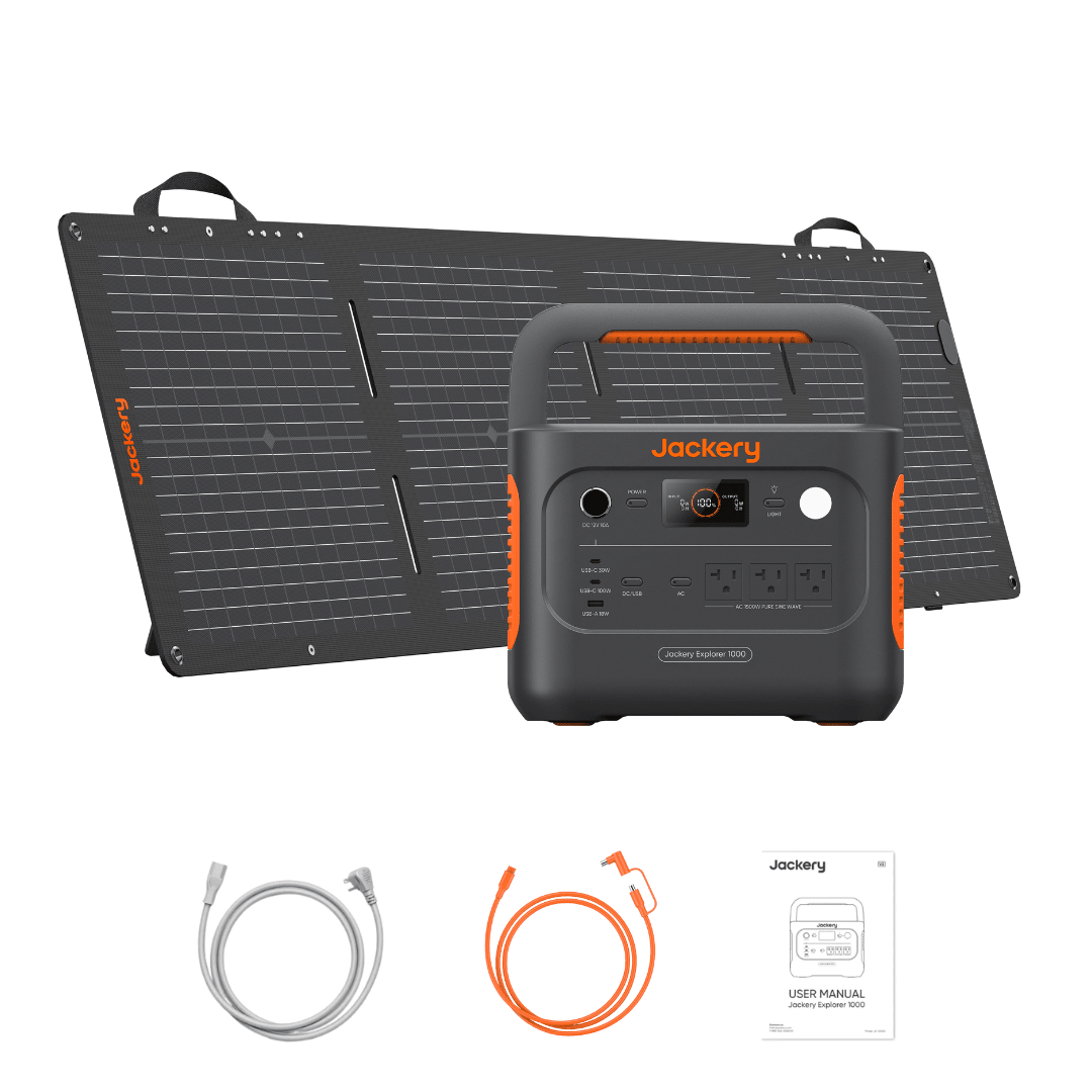 Jackery Explorer 1000 V2 Solar Generator + SolarSaga 200W Portable