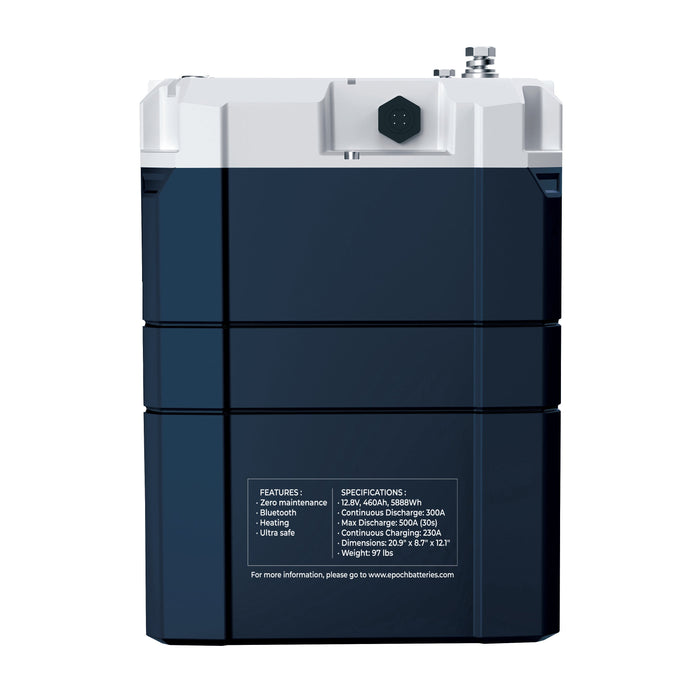 Epoch Batteries 12V 460Ah (5.89kWh) V2 Elite Series LiFePO4 Battery - Off Grid Stores