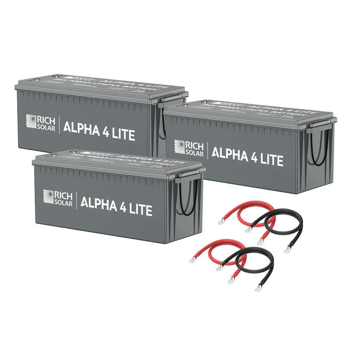 Rich Solar ALPHA 4 LITE 24V 200AH - 800AH LiFePO4 Lithium Battery Bank