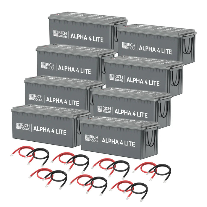 Rich Solar ALPHA 4 LITE 24V 200AH - 800AH LiFePO4 Lithium Battery Bank