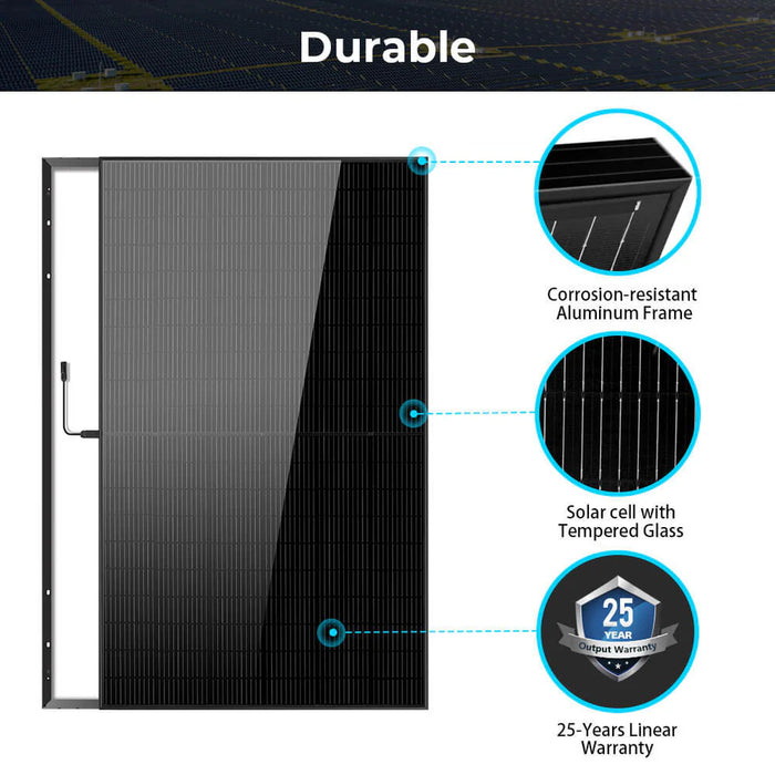 SunGoldPower 440W Monocrystalline Black PERC Solar Panel