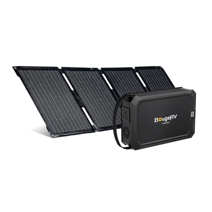 BougeRV 50W Fiberglass Flexible Portable Solar Panel With JuiceGo Power