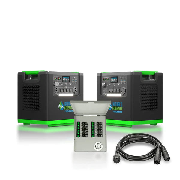 Natures Generator Lithium 6000 Solar Generator With Transfer Switch