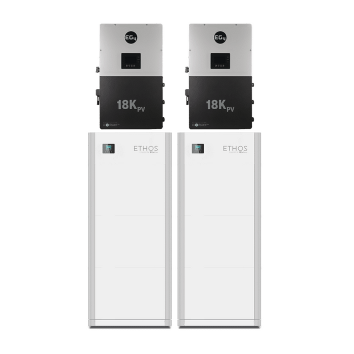 BigBattery ETHOS 48V LiFePO4 Batteries (30.7kWh-61.4kWh) + 2 x EG4 18kPV 12,000W 48V Hybrid Inverters
