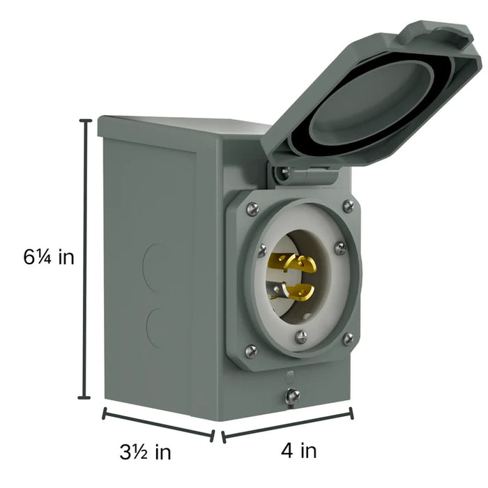 Natures Generator 30A Power Inlet Box + 10ft Power Cord