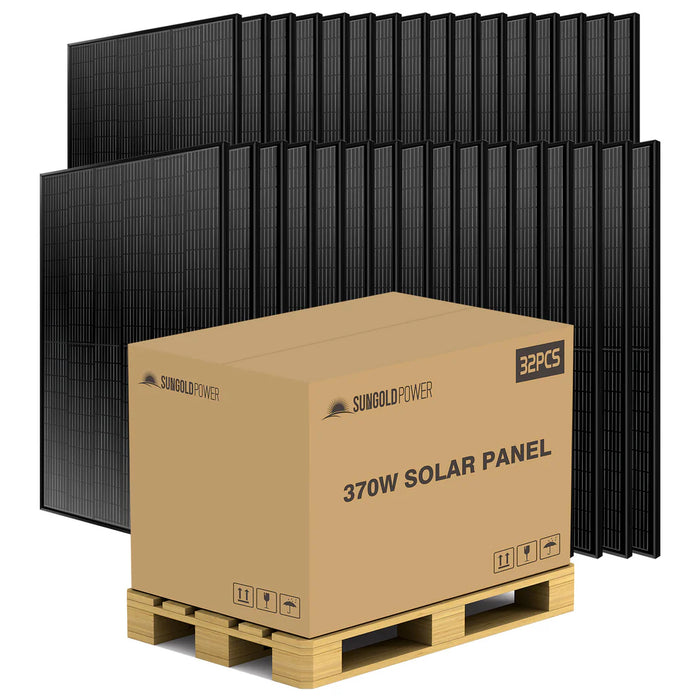 SunGoldPower 370W Monocrystalline Black PERC Solar Panel