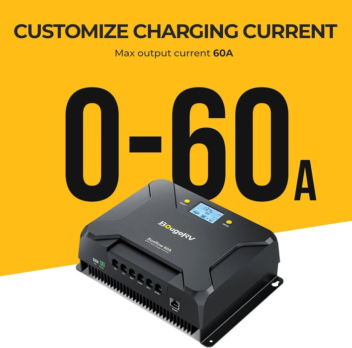 BougeRV 12V/24V Sunflow 60A MPPT Solar Charge Controller