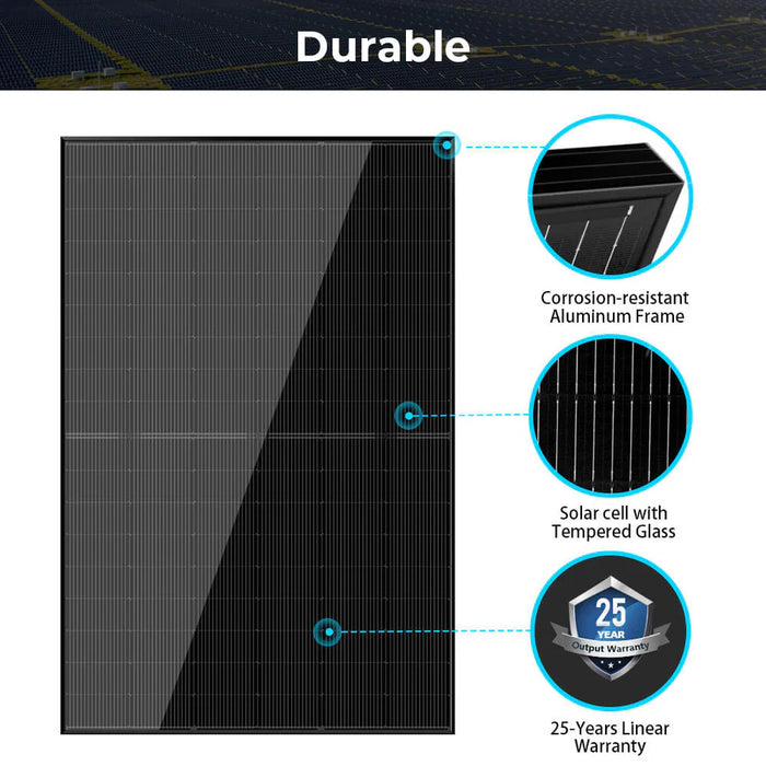 SunGoldPower 440W Monocrystalline Black N-Type Solar Panel