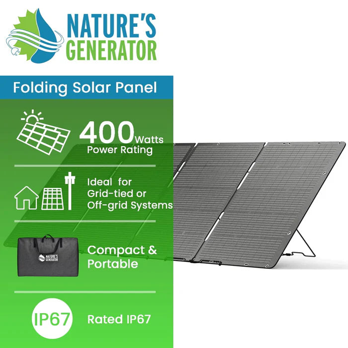 Natures Generator 400W Folding Solar Panel