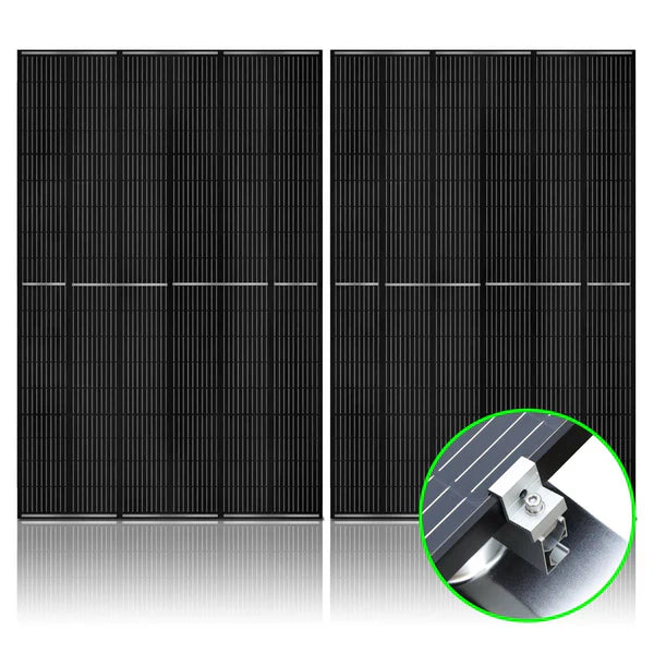 Natures Generator 2 x 410 Watt Monocrystalline Solar Panel  With Solar Panel Mount Rack