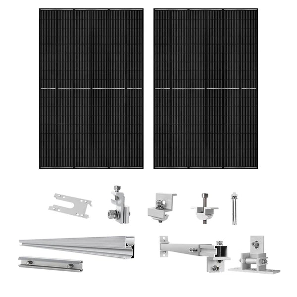 Natures Generator 2 x 410 Watt Monocrystalline Solar Panel  With Solar Panel Mount Rack