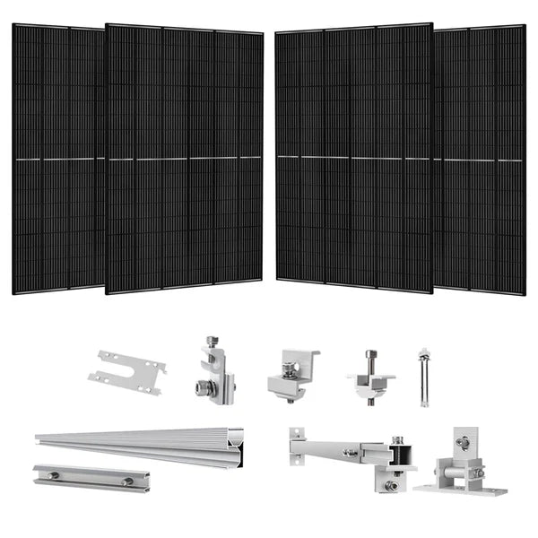 Natures Generator 4 x 410 Watt Monocrystalline Solar Panel With Solar Panel Mount Rack