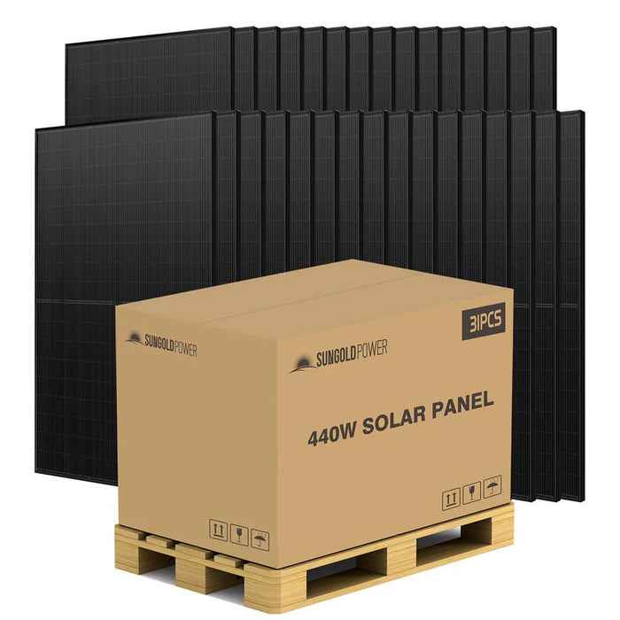 SunGoldPower 440W Monocrystalline Black N-Type Solar Panel