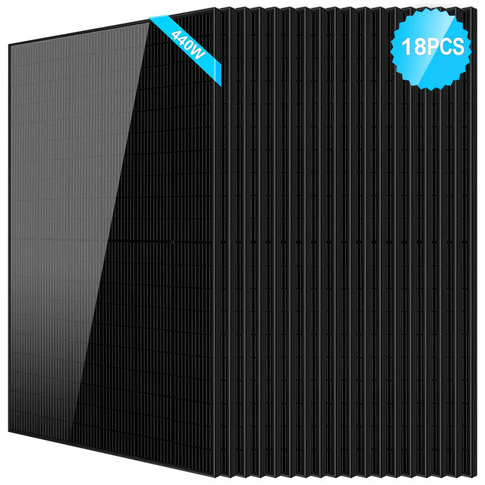 SunGoldPower 440W Monocrystalline Black PERC Solar Panel