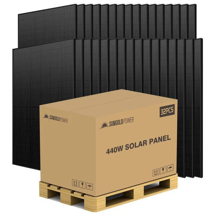 SunGoldPower 440W Monocrystalline Black PERC Solar Panel