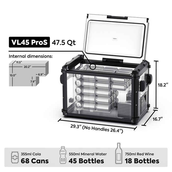 ICECO VL45ProS Gen II 45L Single Zone Portable Freezer - Off Grid Stores