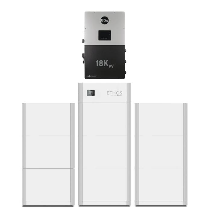BigBattery ETHOS 48V LiFePO4 Batteries (10.2kWh-46kWh) + EG4 18kPV 12,000W 48V Split Phase Hybrid Inverter