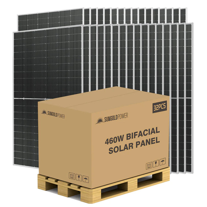 SunGoldPower 460W Bifacial PERC Monocrystalline Solar Panel