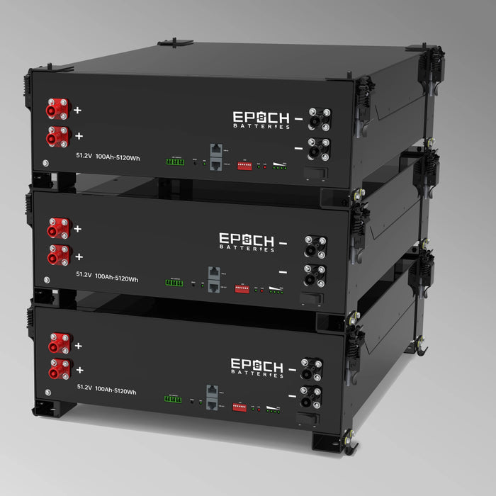 Epoch Batteries 48V 100Ah 5.12kWh Self-Heating Server Rack Lithium LiFePO4 Battery