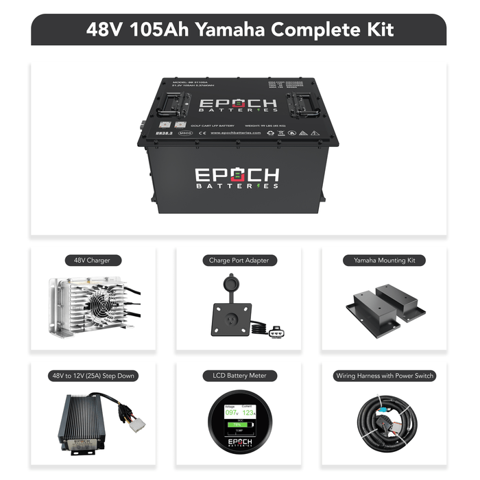 Epoch Batteries 48V 105Ah Golf Cart LiFePO4 Battery Complete Kit - Off Grid Stores