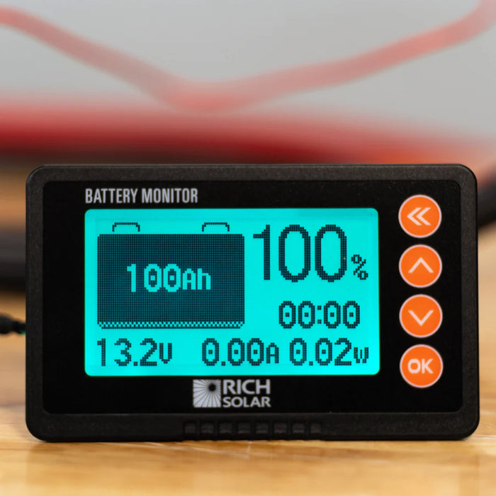 RICH SOLAR 500 Amp Battery Monitor with Shunt 8~120V 500A
