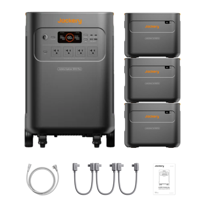 Jackery Explorer 5000 Plus Solar Generator + Battery Pack 5000 Plus
