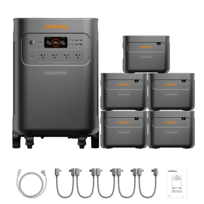Jackery Explorer 5000 Plus Solar Generator + Battery Pack 5000 Plus
