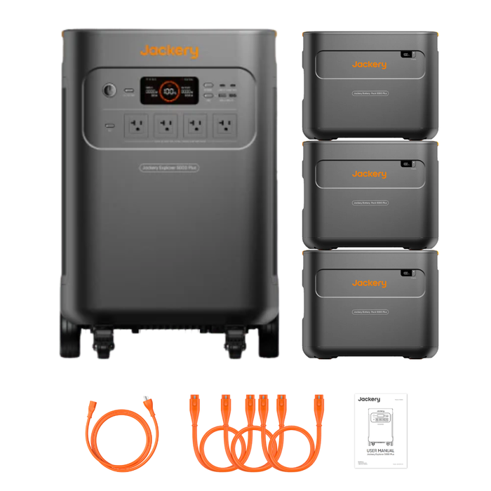 Jackery Explorer 5000 Plus Solar Generator + Battery Pack 5000 Plus