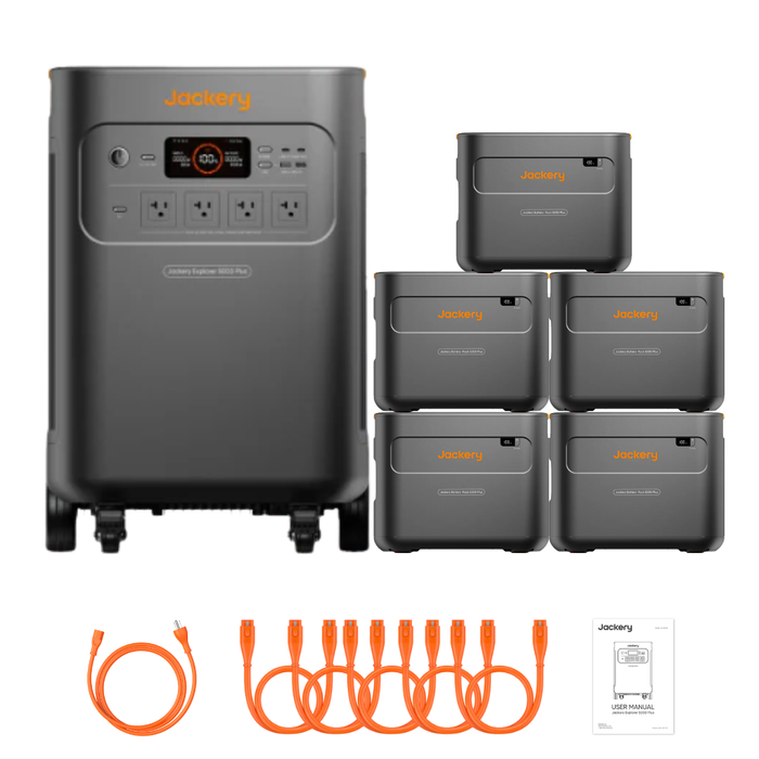 Jackery Explorer 5000 Plus Solar Generator + Battery Pack 5000 Plus
