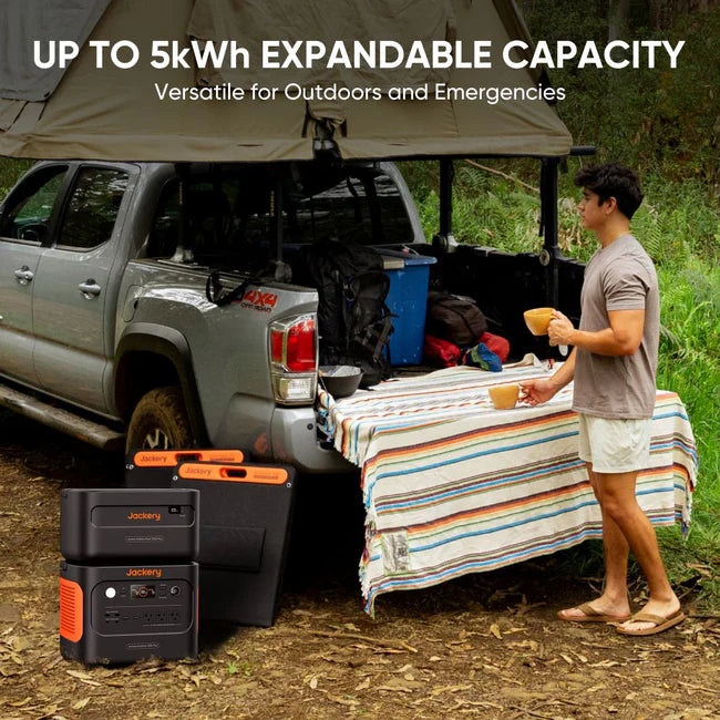Jackery Explorer 1000 Plus Solar Generator + 2 x SolarSaga 100W Portable Solar Panel