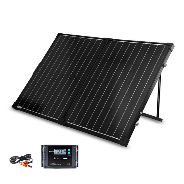 Renogy 100 Watt 12 Volt Monocrystalline Foldable Solar Suitcase with Voyager