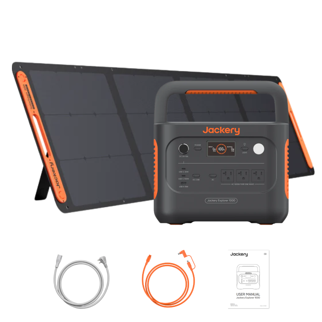 Jackery Explorer 1000 V2 Solar Generator + SolarSaga 200W Portable