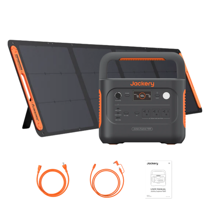 Jackery Explorer 1000 V2 Solar Generator + SolarSaga 200W Portable Solar Panel